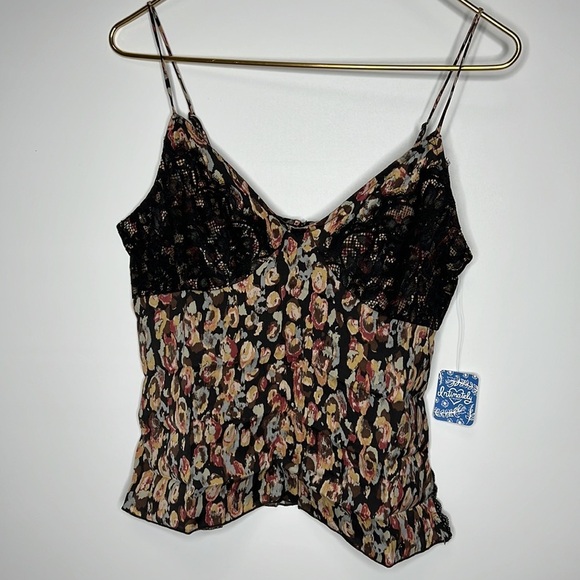 Nwt Free People Little Dreams Printed Lace Camisole Small - Picture 8 of 11